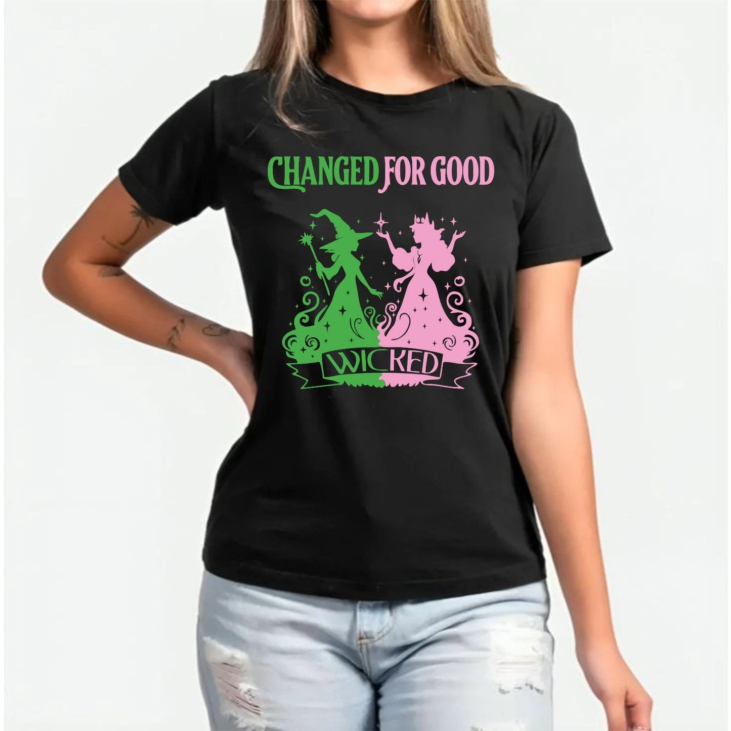 Wicked Change For Good Shirt, Defy Gravity Broomstick Magic Wicked  Fans Tee Top