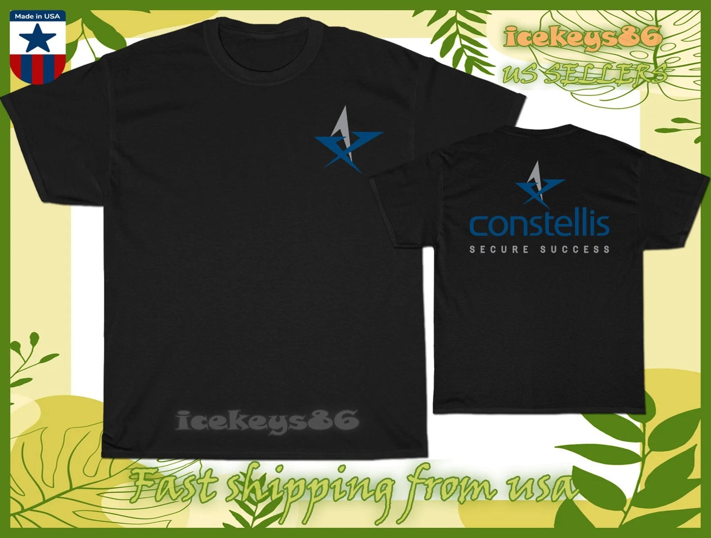 Constellis Company Secure Success Logo Men's T-Shirt American Size Cool T-Shirt