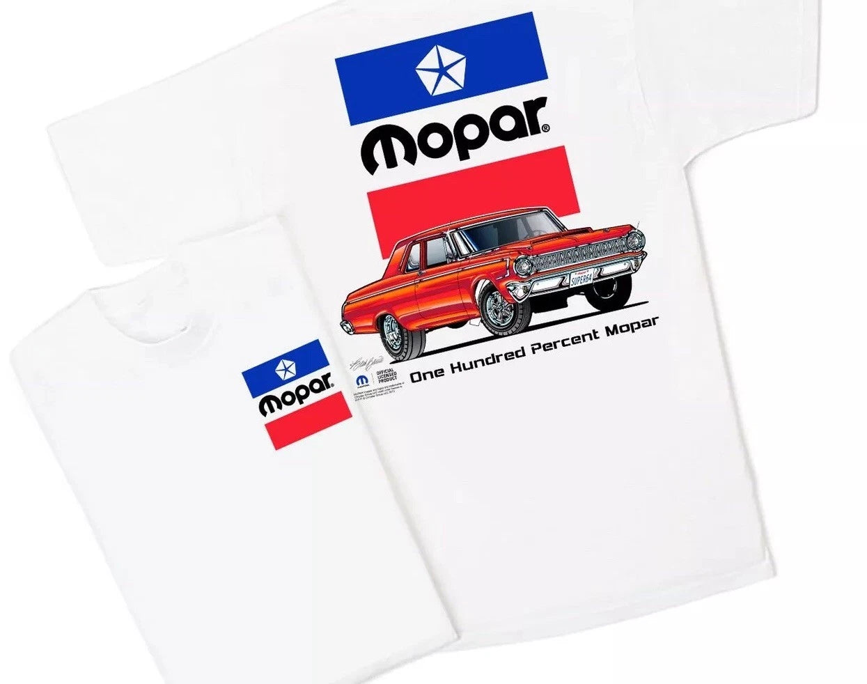 Mopar CLASSIC 1964 Mopar (26) T-shirt 100% Cotton Drag Race NHRA+