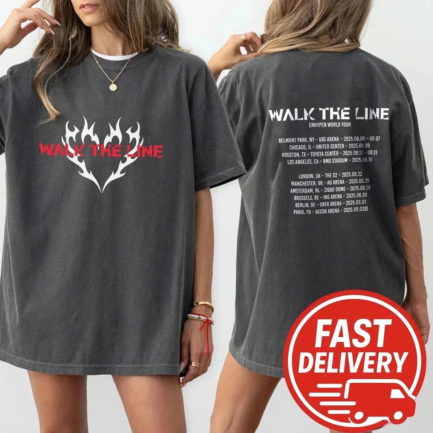 Enhypen Walk The Line Tour T-Shirt, Kpop Concert Merch