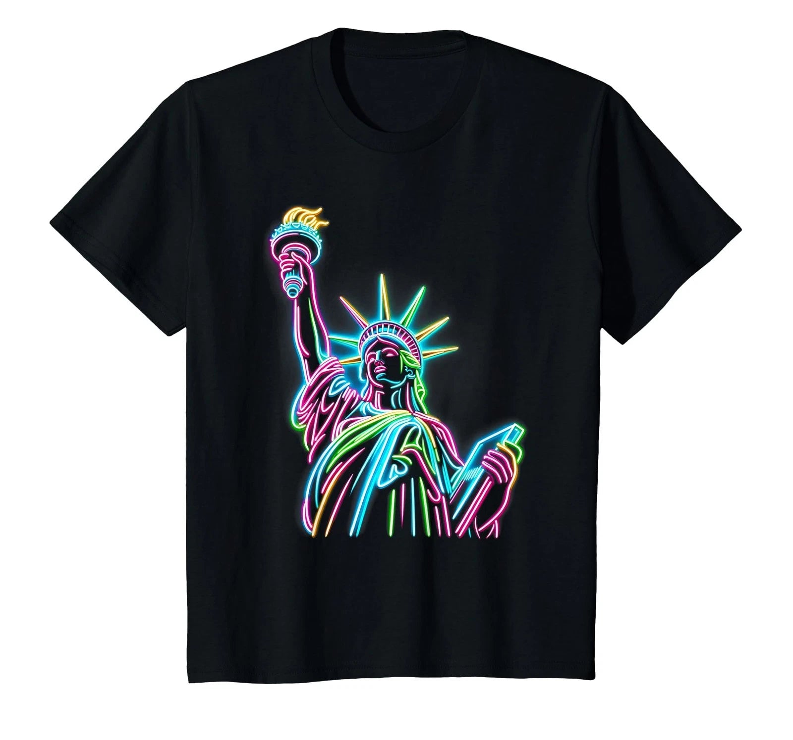 Vivid Statue of Liberty Tee - Colorful Icon T-Shirt