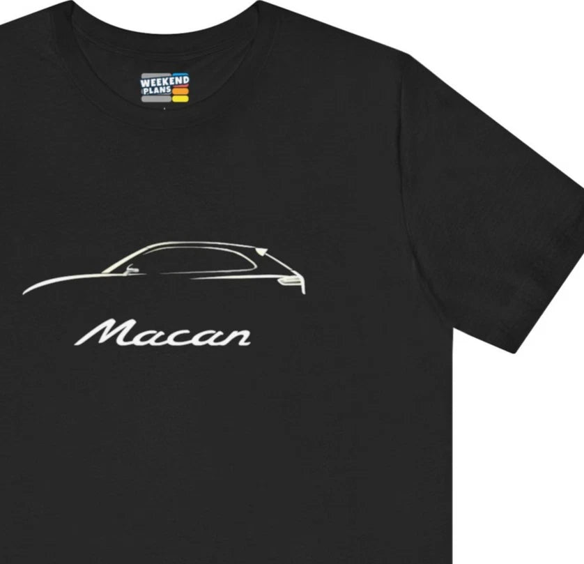 Porsche Macan Startup Script Shirt: Base / S / 4S / T / GTS / Turbo 2014 - 2024