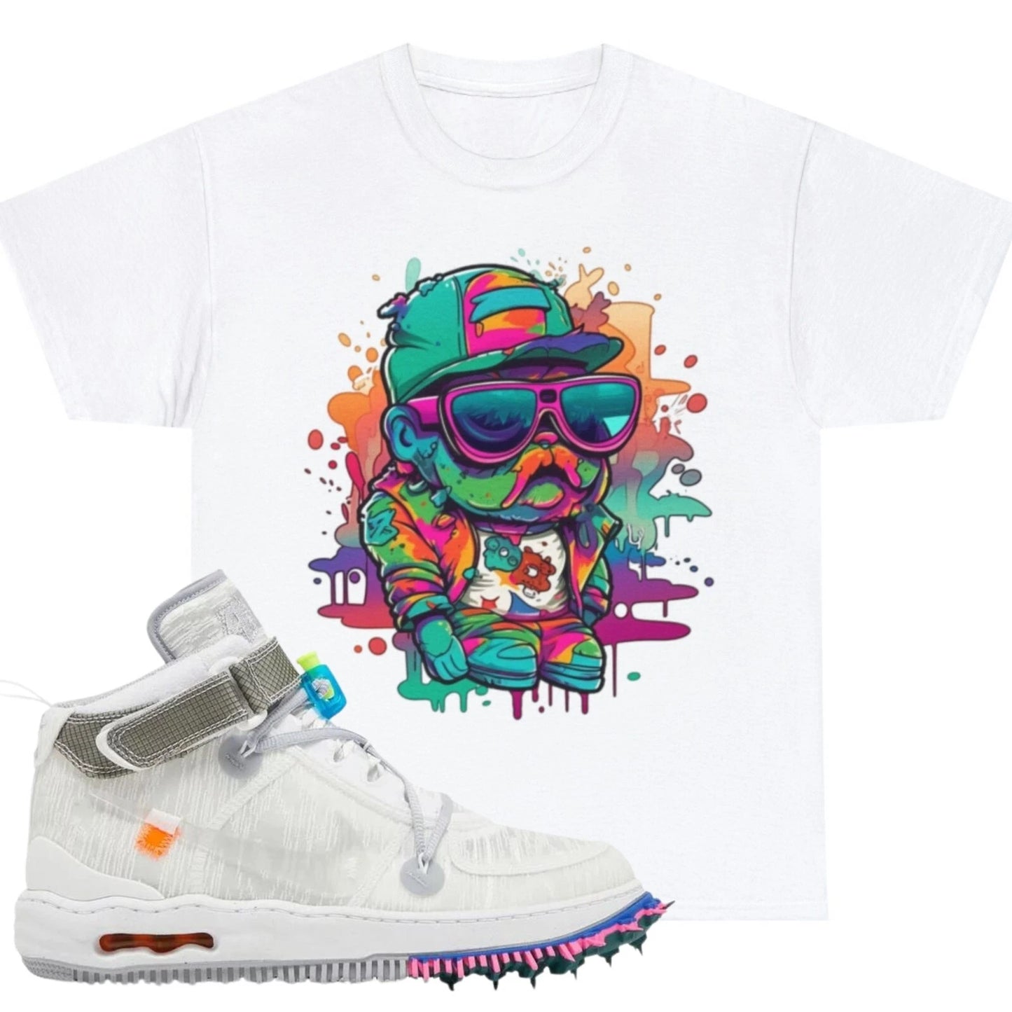 Shirt To Match White Unisex Tee Psychedelic Shirt Gift For Him