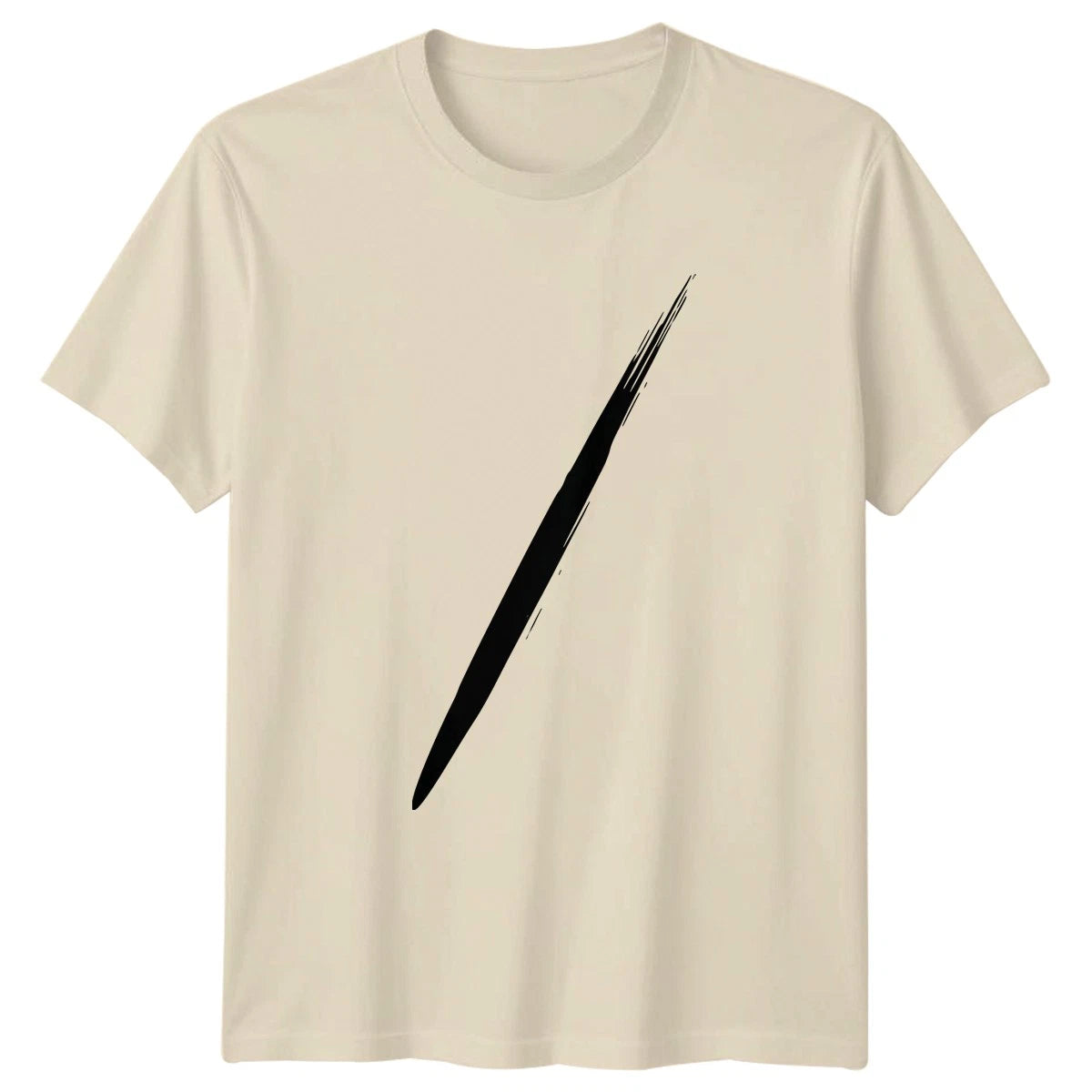 Abstract Black Brush Stroke Art T-Shirt Grunge Aesthetic