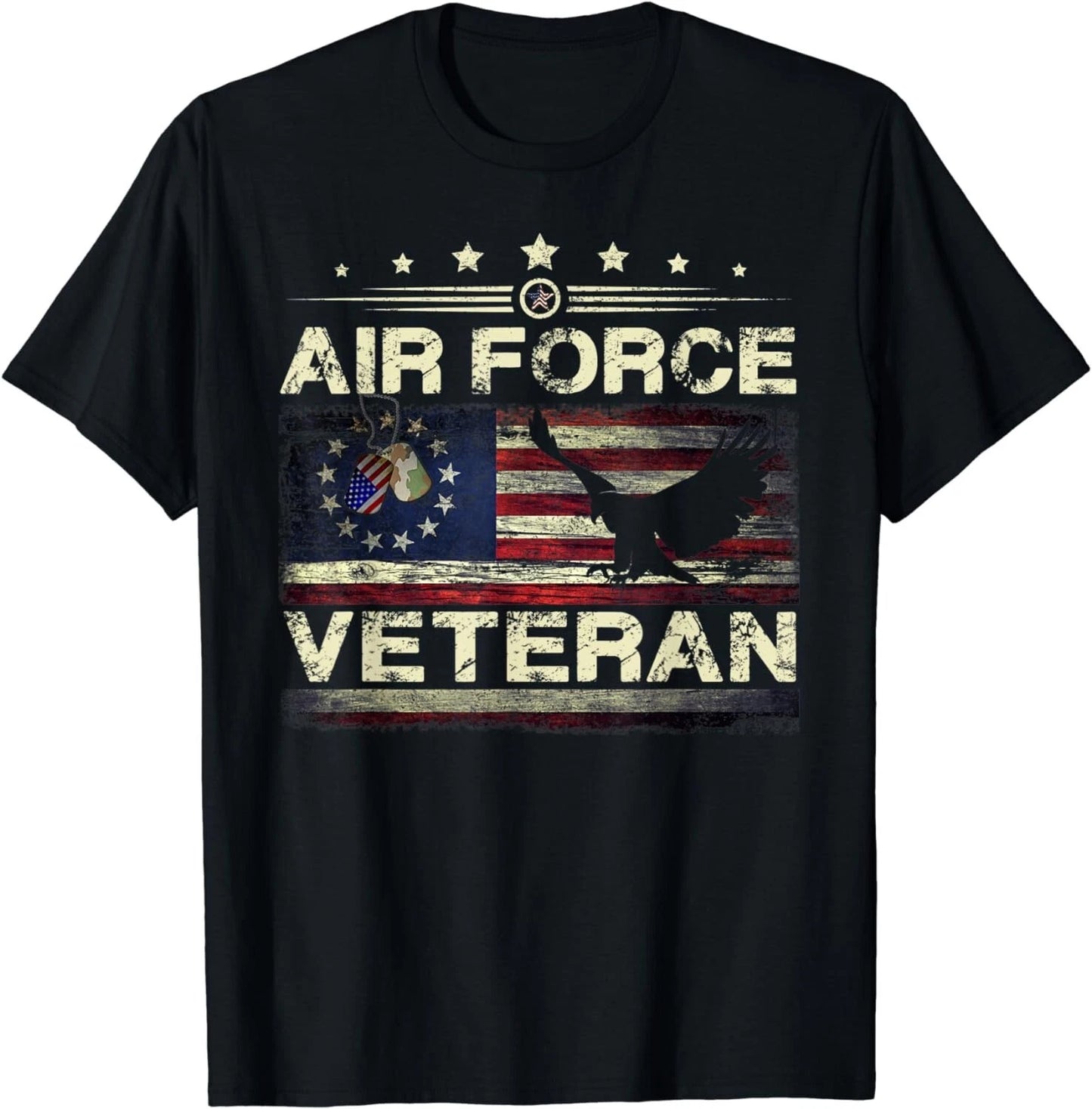 Veteran US Air Force Tshirt - American Betsy Ross Flag Gift Unisex T-Shirt