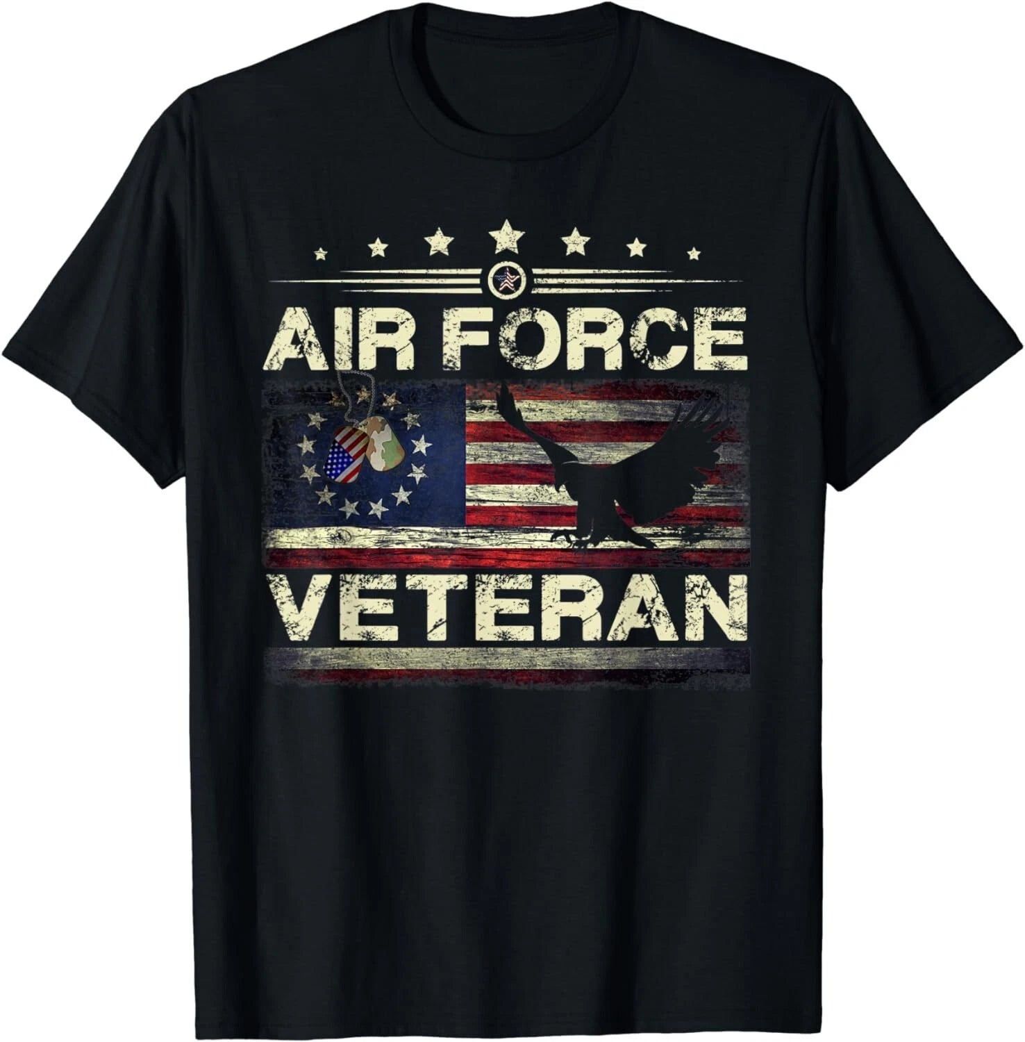 Veteran US Air Force Tshirt - American Betsy Ross Flag Gift Unisex T-Shirt