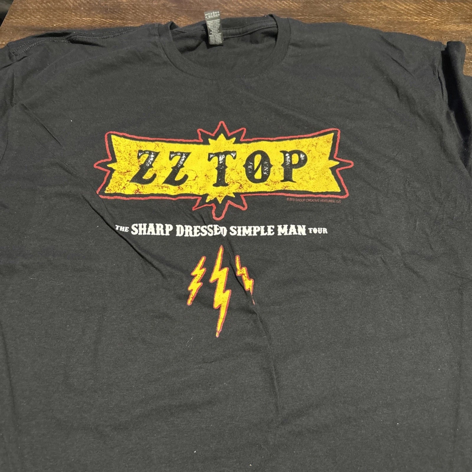 ZZ Top The Sharp Dressed Simple Man Tour Black Band T Shirt Free Shipping XL