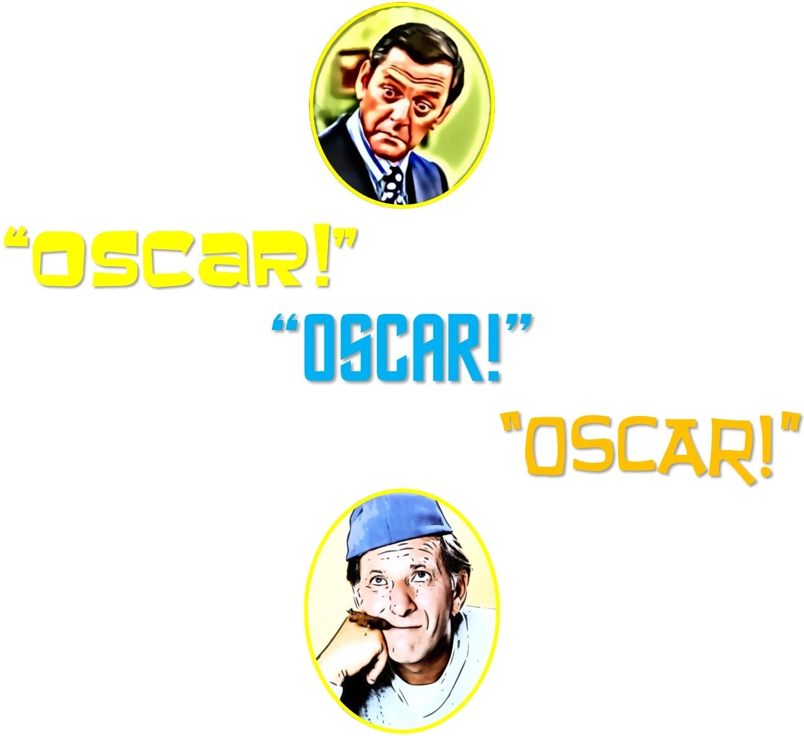 Odd Couple Felix Unger Oscar Madison Tribute and Parody Shirts