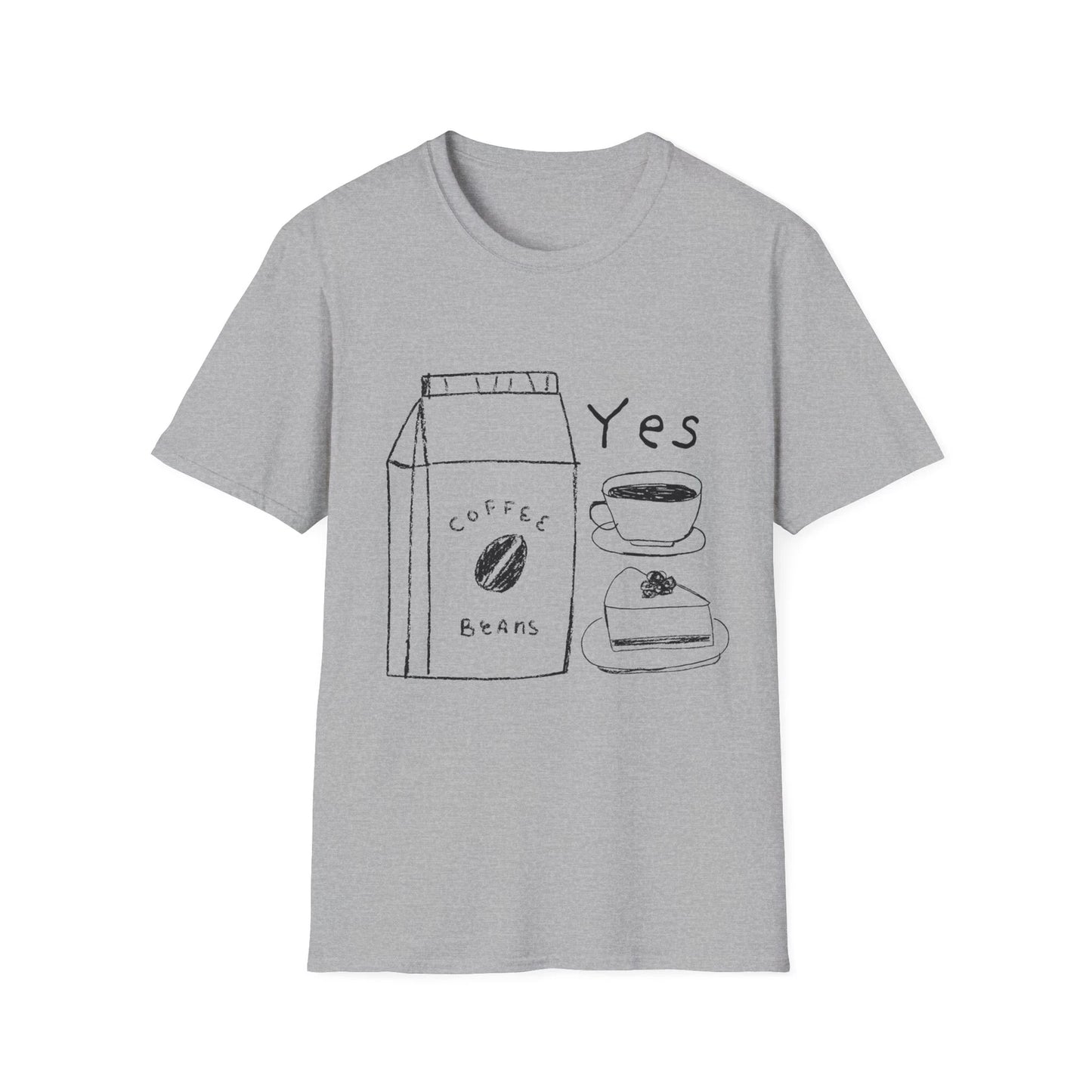 Coffee Lover Unisex T-Shirt, Funny Harajuku Graphic Tee, Cute Chill Vibes Shirt,