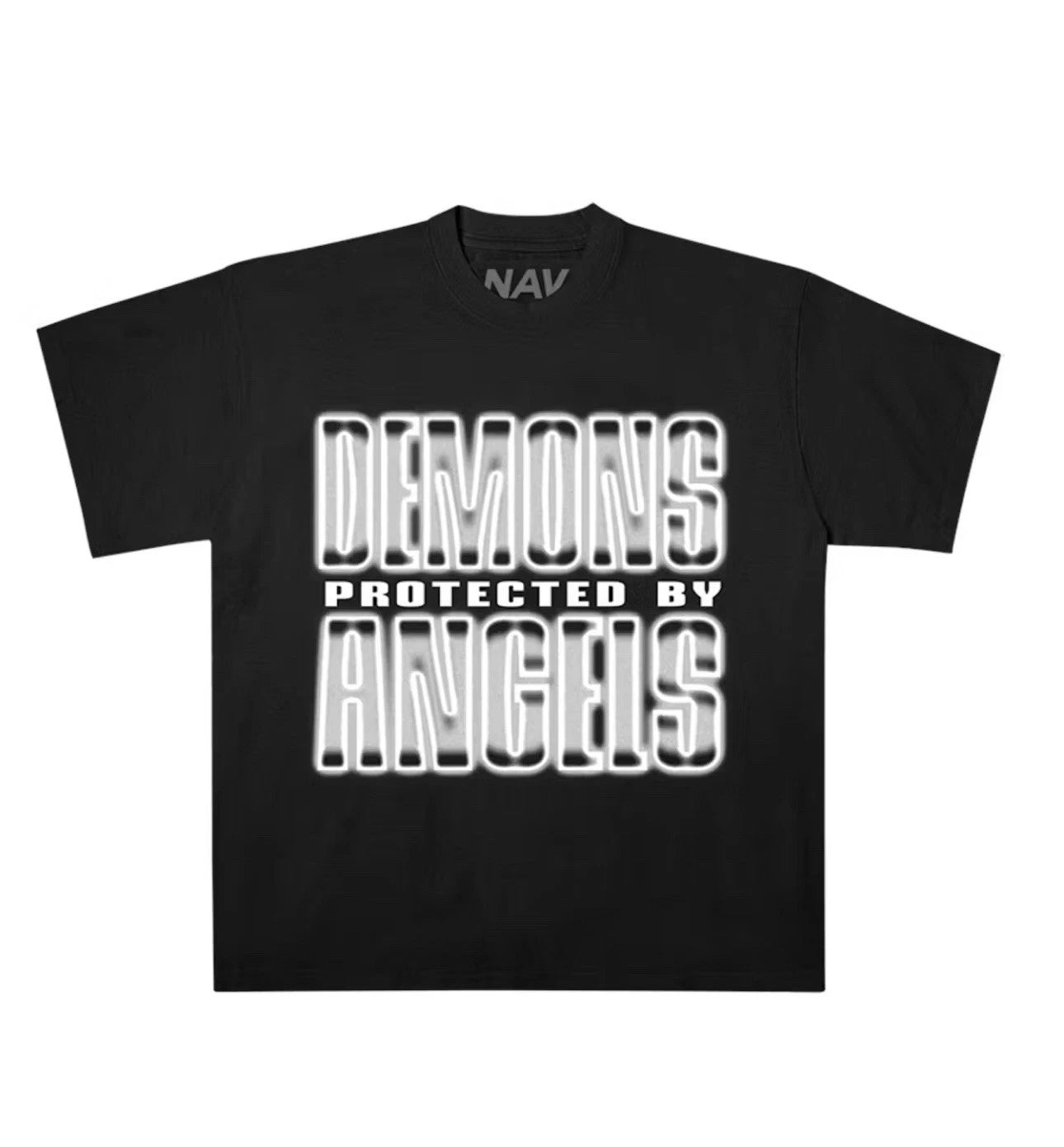 Vlone x Nav Demons Protected By Angel Tee Size Small - Authentic ✅