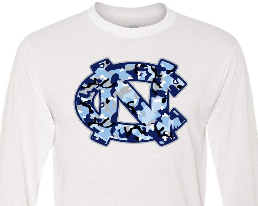 University of North Carolina - Camo - Tarheels - College Football - Long Sleeve