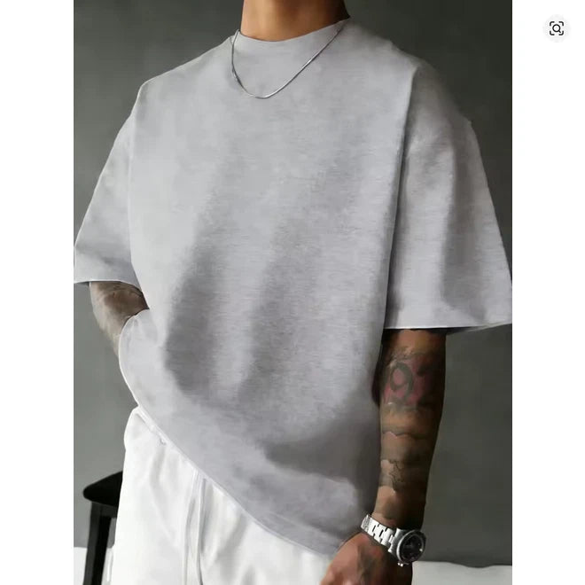 Men's Loose Fit Oversized Heavyweight T-Shirt Short Sleeve (Size- S-2Xl)