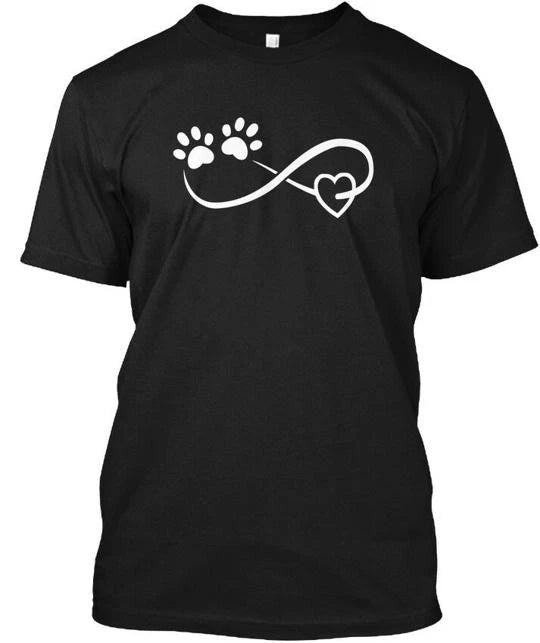 Love Infinity Pawprint T-Shirt Made in the USA Size S to 5XL