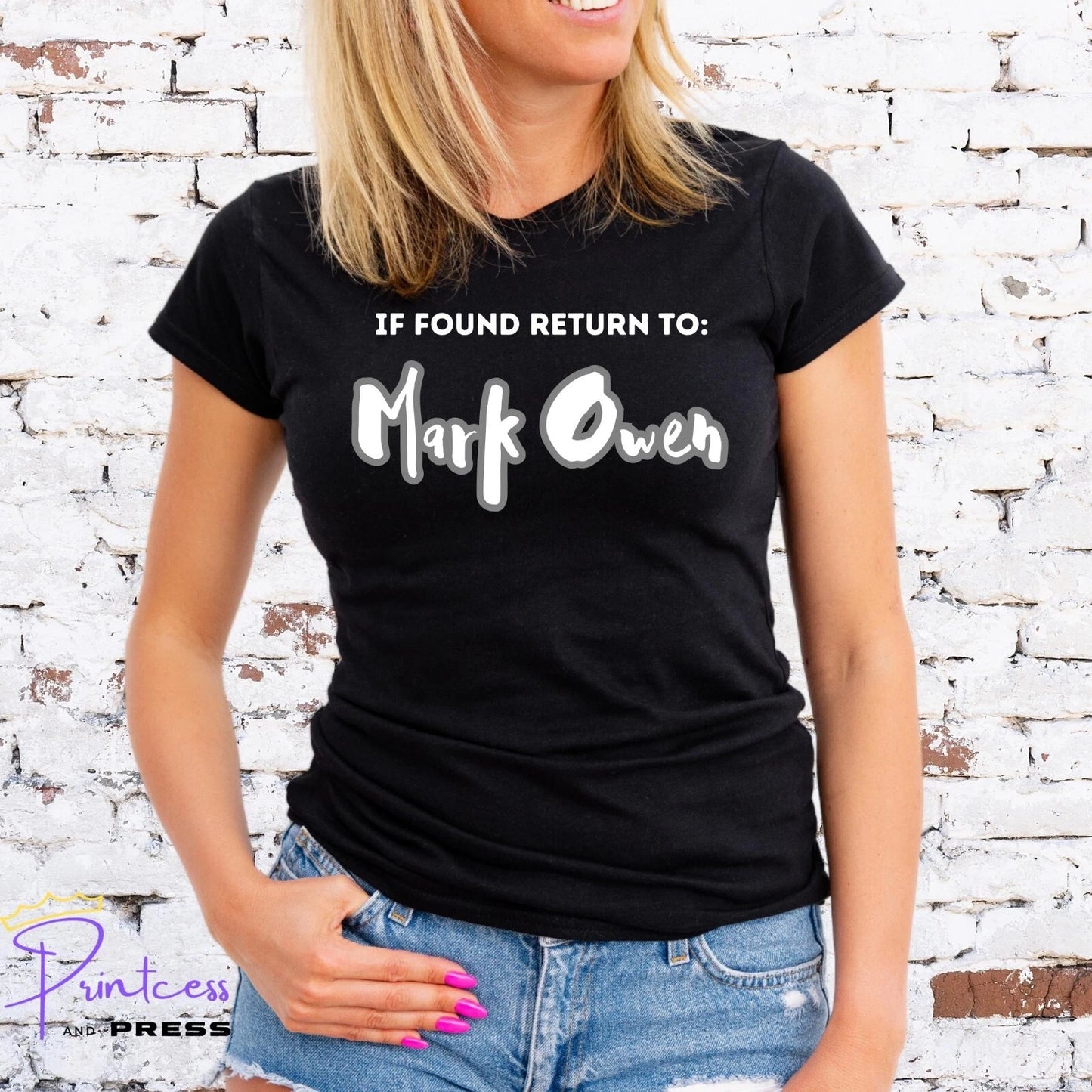 IF FOUND RETURN TO MARK OWEN T-SHIRT, TOUR, TAKE THAT, Unisex and Lady Fit
