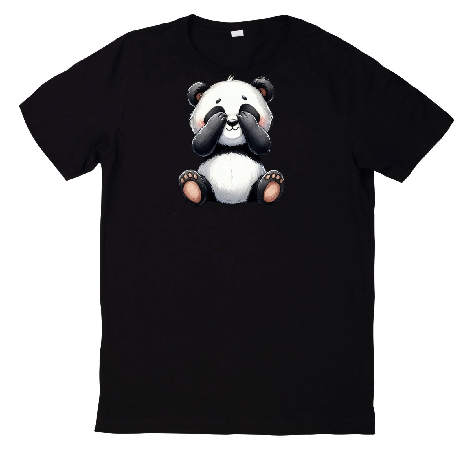 Funny Cute Panda Print Cotton T-Shirt