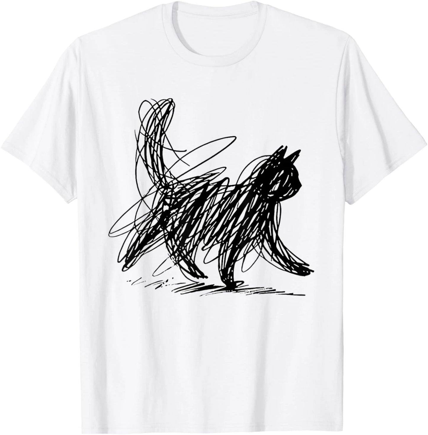 Minimalist cat Art T-Shirt unisex T-Shirt