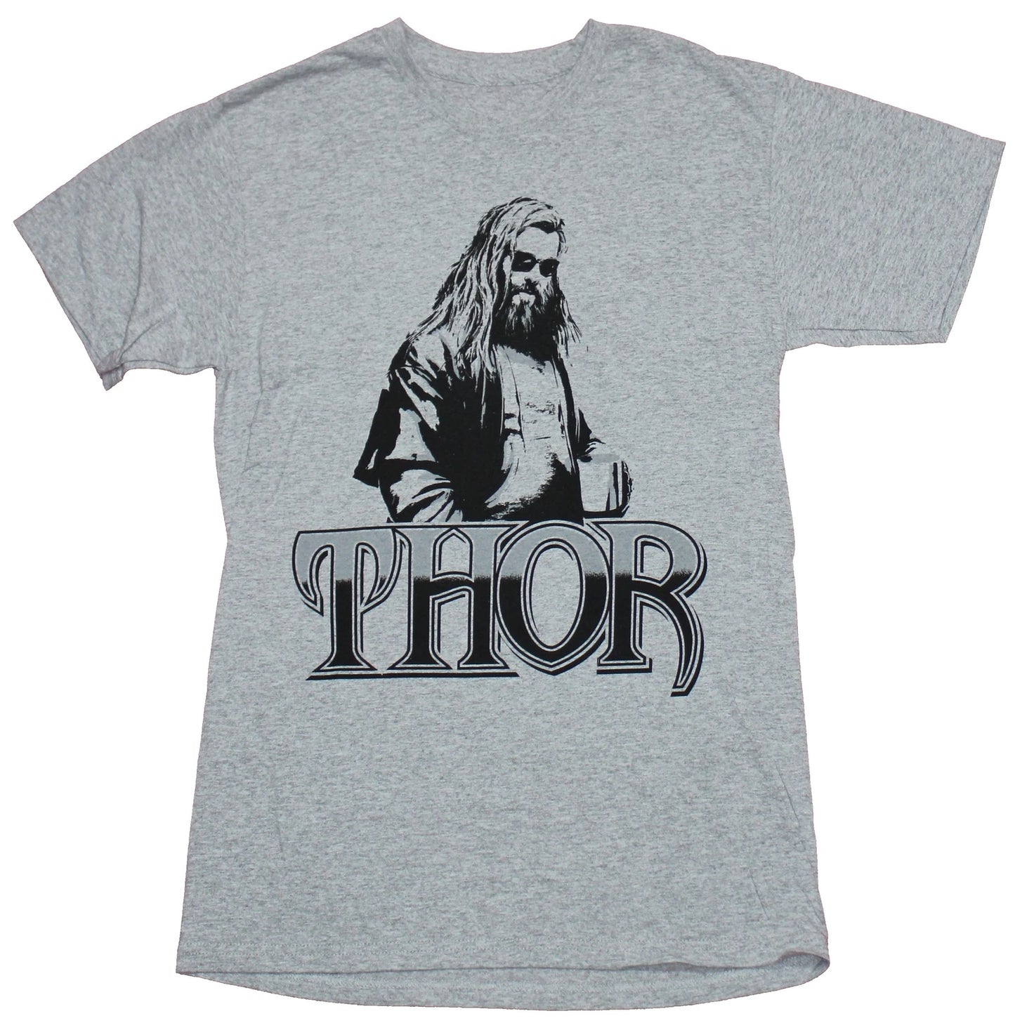 Thor Mens T-Shirt - Fat Thor Over Word Logo