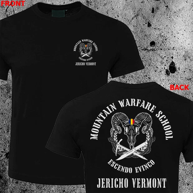 ARMY MOUNTAIN WARFARE SCHOOL TRAINING CENTER T SHIRT custom HQ DESIGN