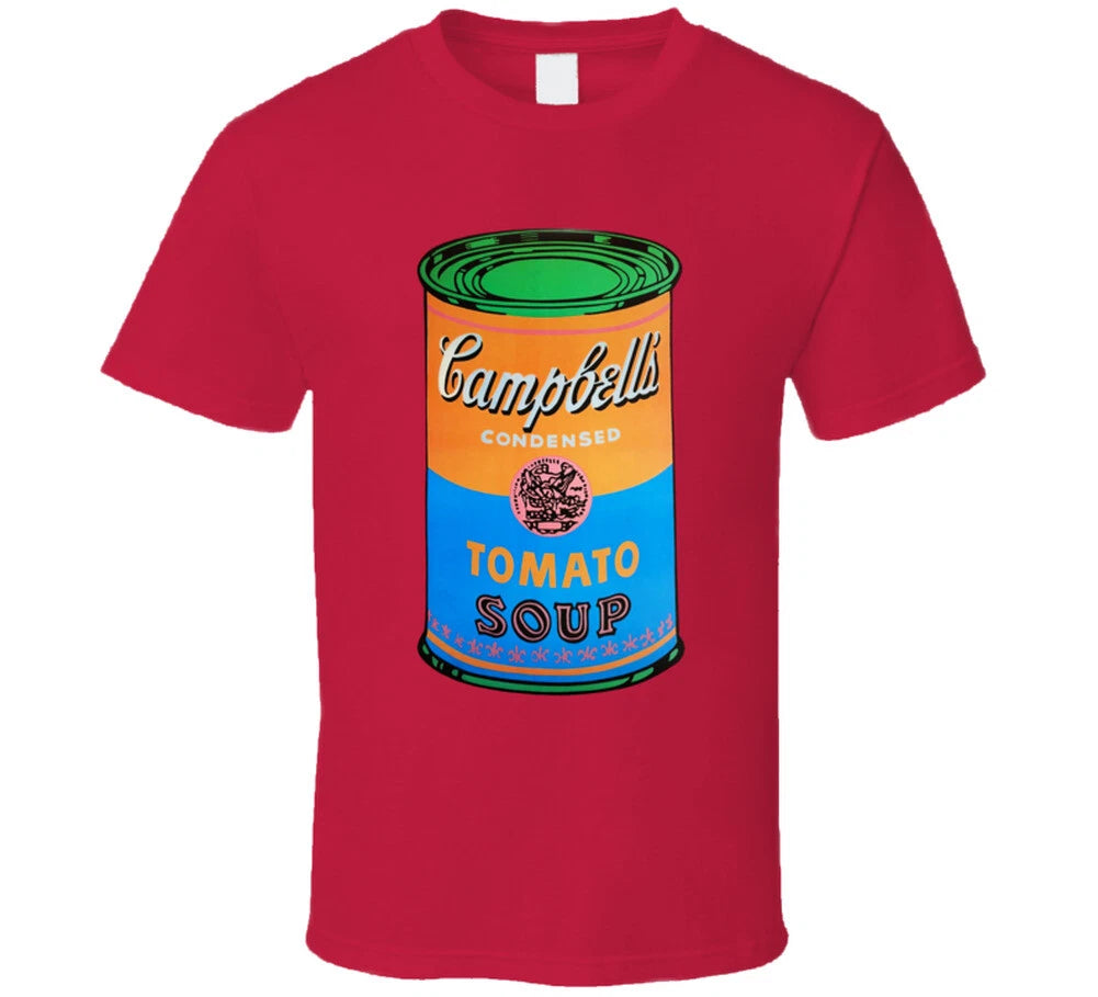 New  Retro Style Campbell's Tomato Soup Tee Andy Warhol T Shirt