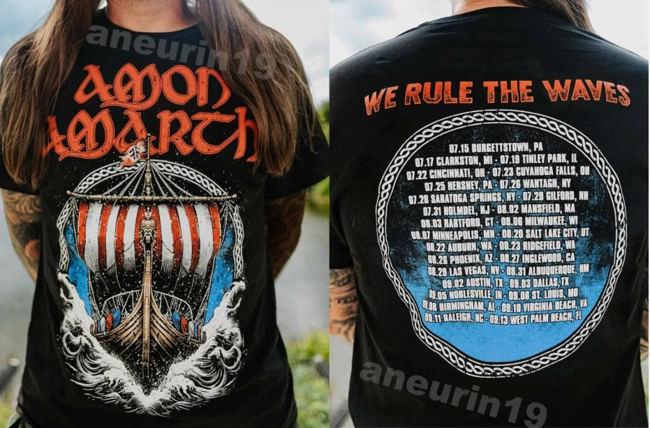 NEW!!! Amon Amarth 2025 USA Tour T-Shirt All Size S-5XL