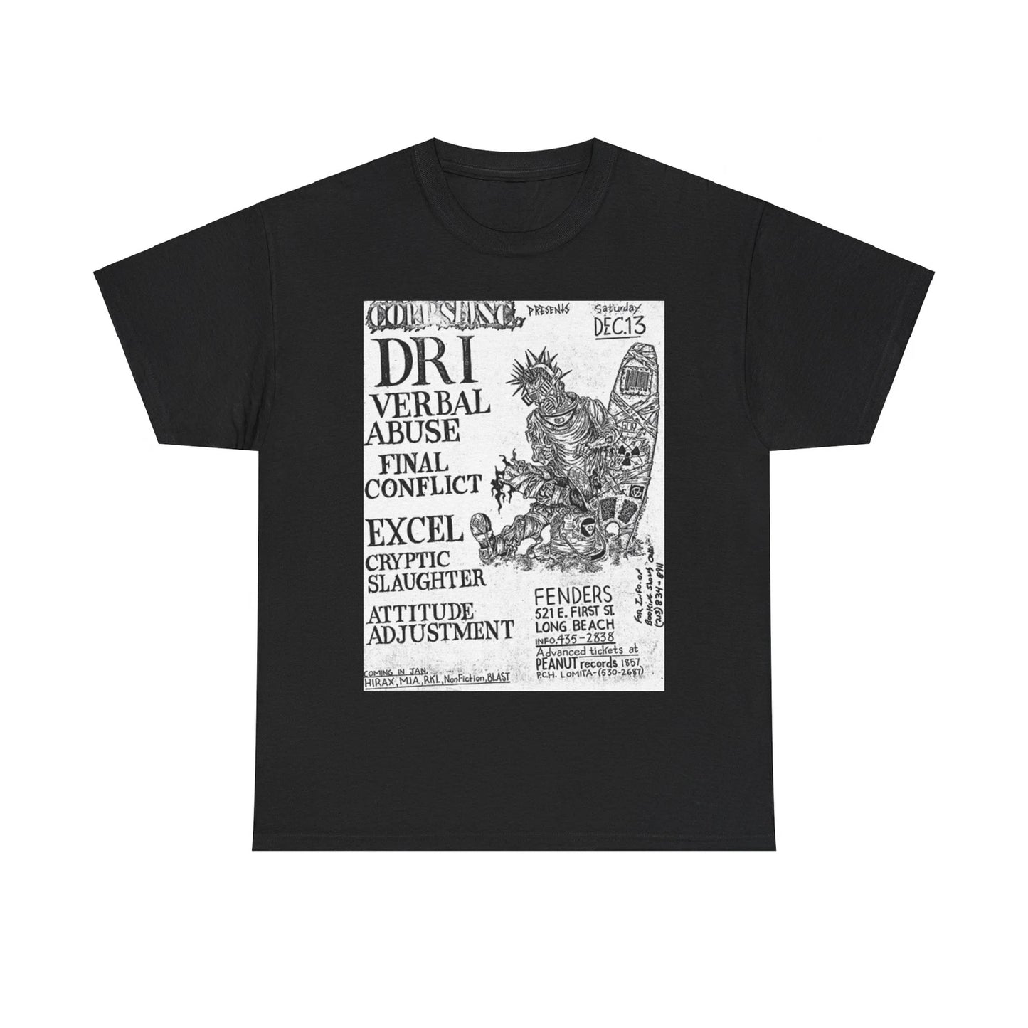 DRI Vintage Punk Rock Flyer Unisex Heavy Cotton Tee