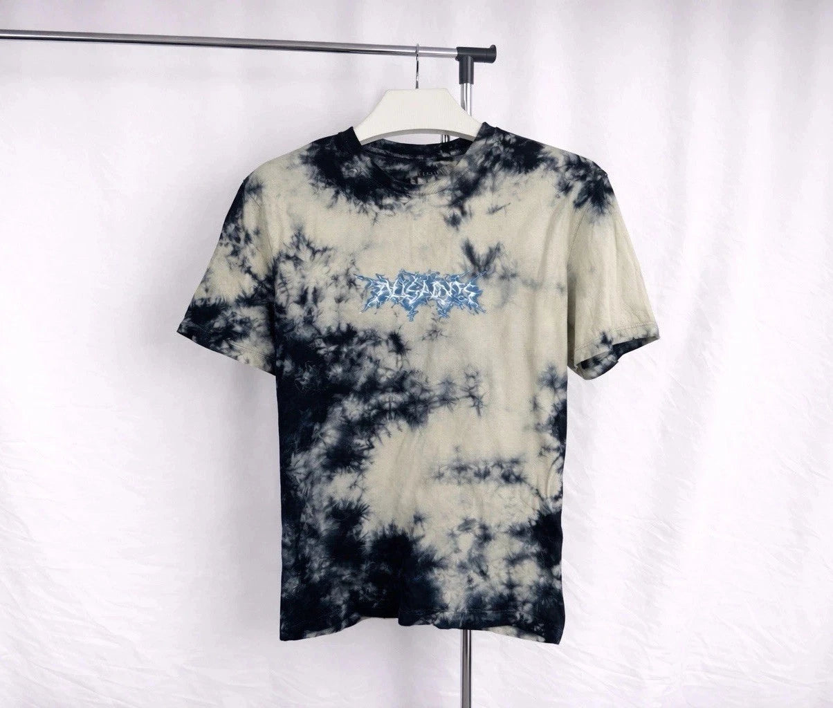AllSaints Men’s Tie Dye Logo T-Shirt –Casual Street Fashion Size:S RARE Big Logo