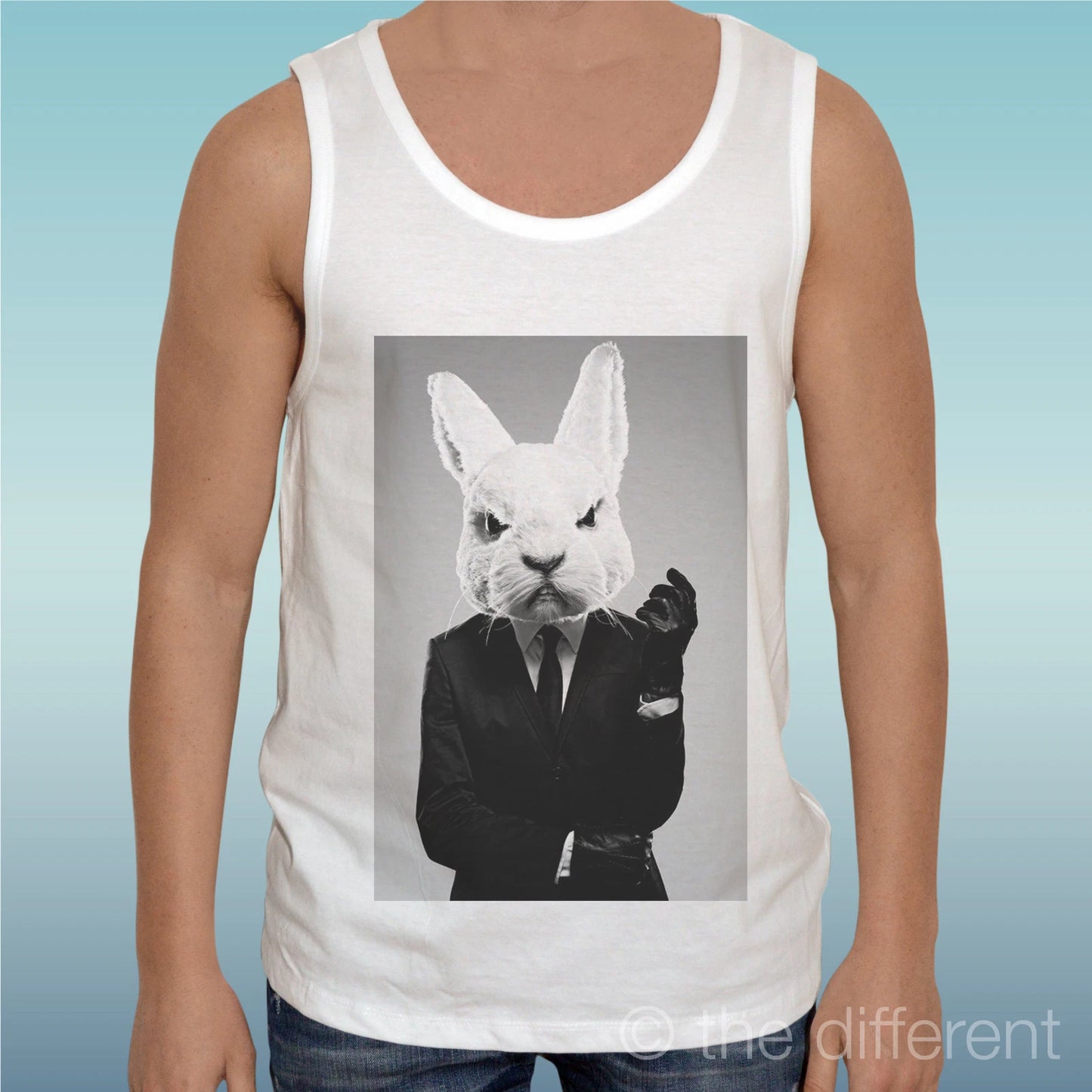 Canotta T-Shirt " Rabbit Cattivo Bad Rabbit " Gift Idea Road To Happiness