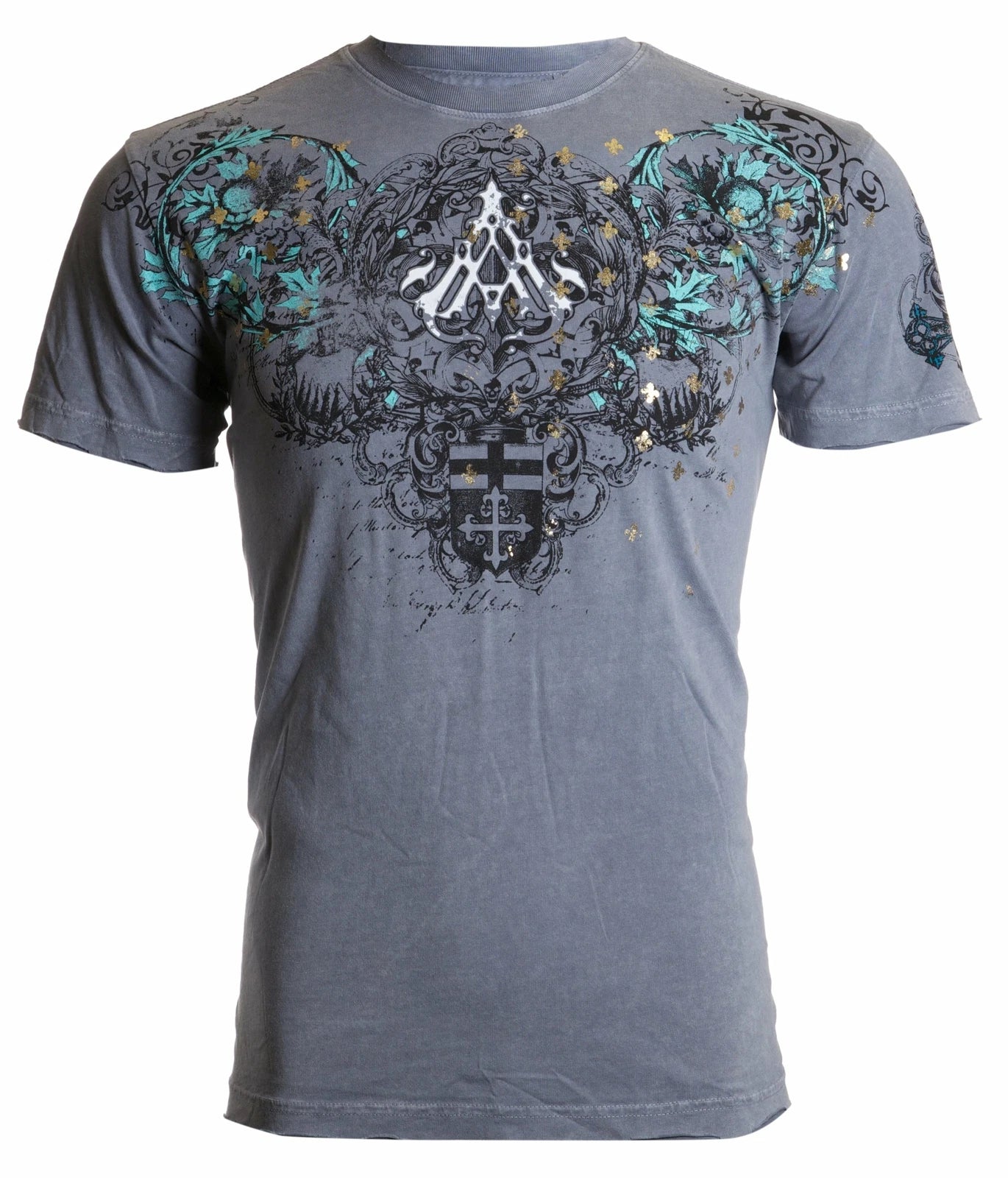 Archaic Affliction Men's T-Shirt Short Sleeve INHERITANCE Cross Biker
