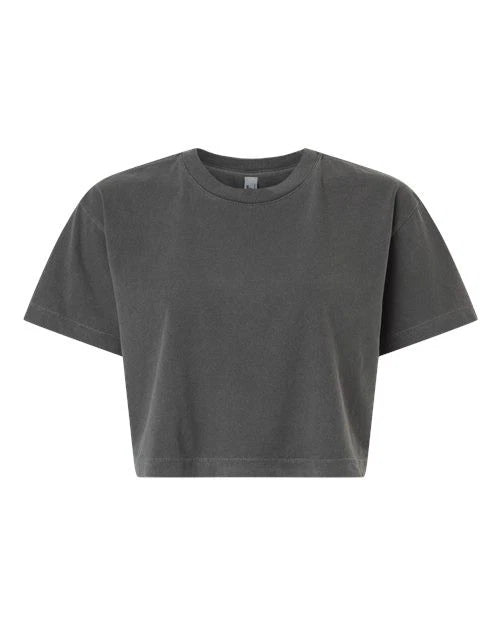 American Apparel Women's Garment-Dyed Heavyweight Cropped Tee - 1302GD