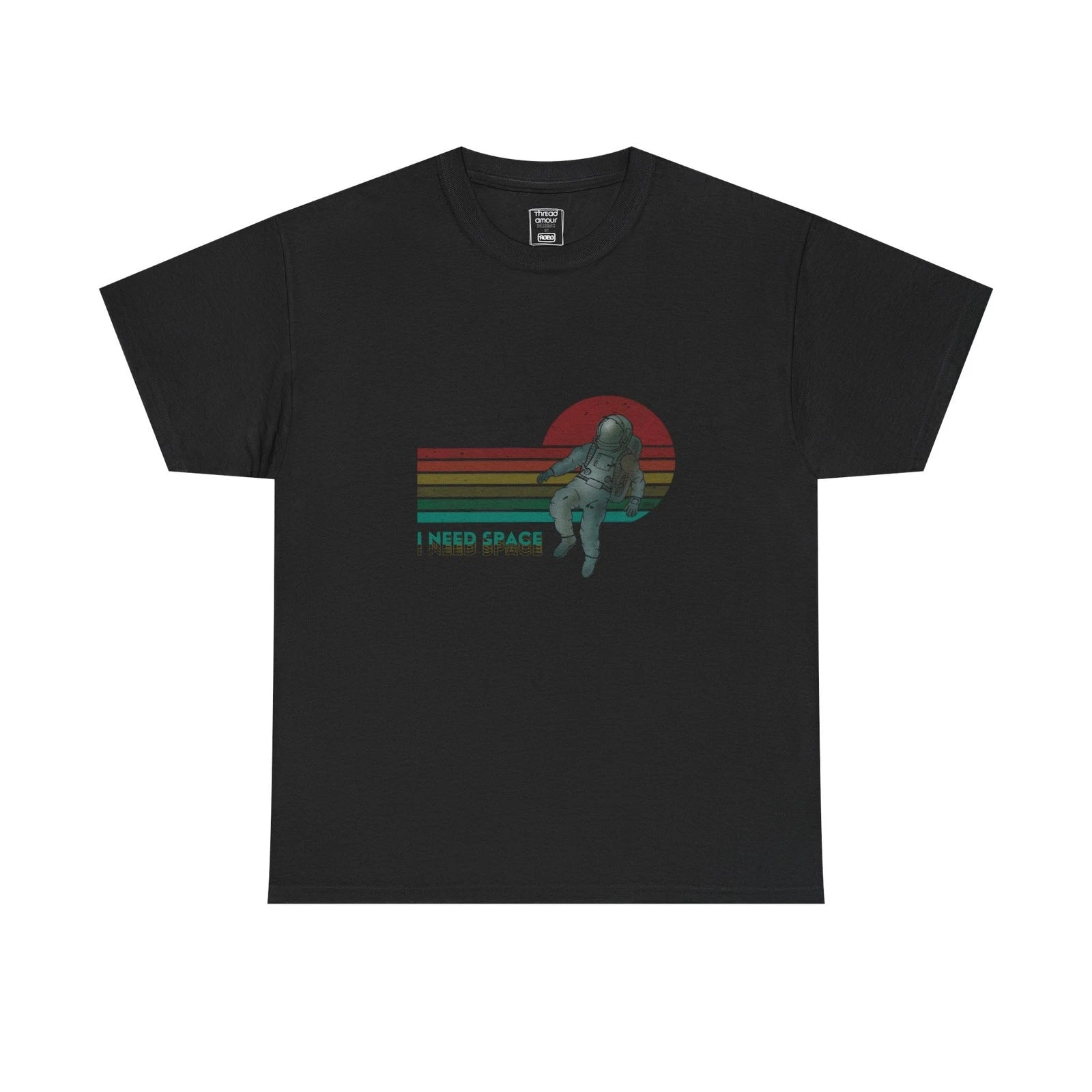 Retro Astronaut Tee (I Need Space) | Vintage Space Stripes | Funny T-Shirt