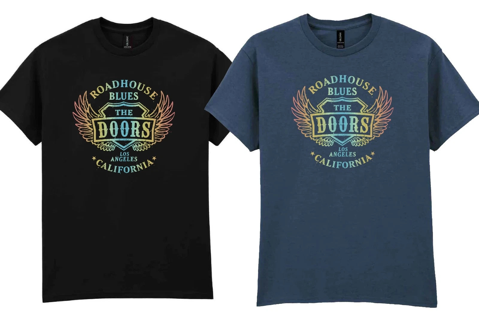 The Doors  black or blue dusk T-Shirt 100% ultra cotton  - Fan Gift Tee
