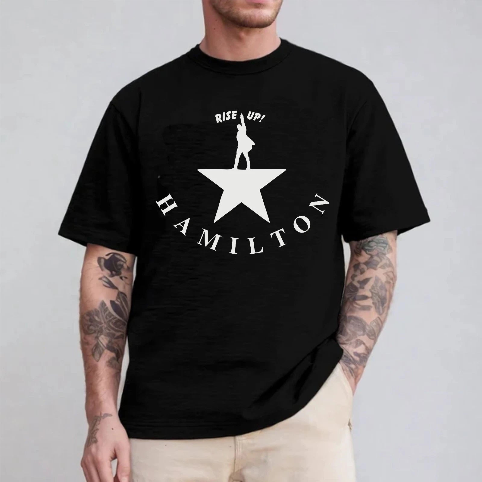 Rise Up Hamilton T-Shirt, Hamilton Star Design Shirt, Unisex Rising Star Tee Top
