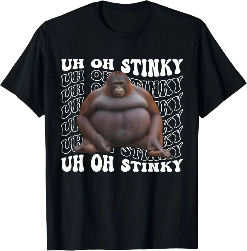 Uh Oh Stinky Poop Meme Funny Monkey Le Design Unisex T-Shirt