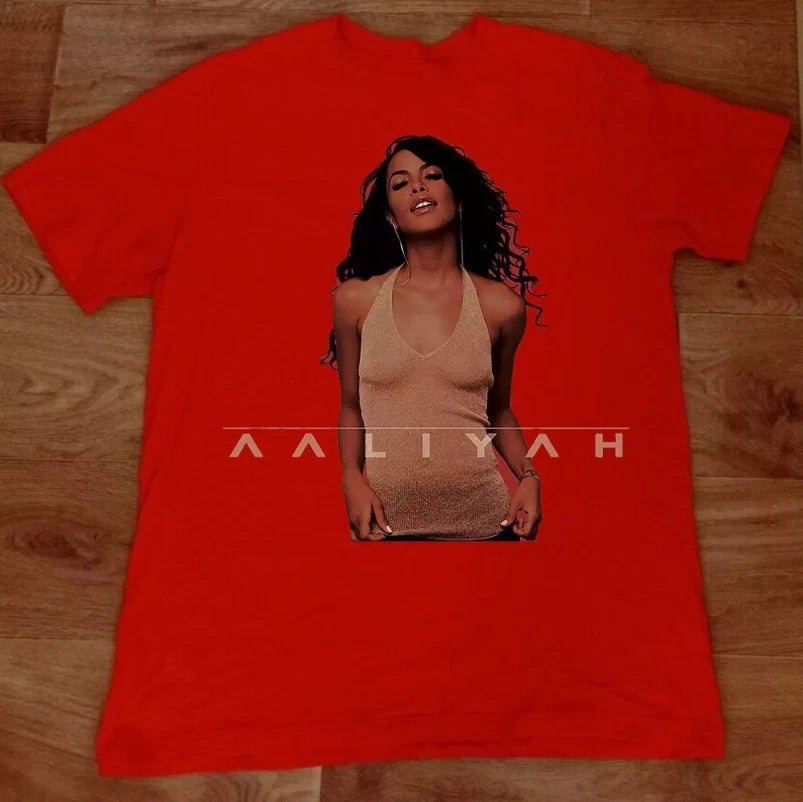 Aaliyah Aaliyah Red T Shirt Tee RED Size S-5XL