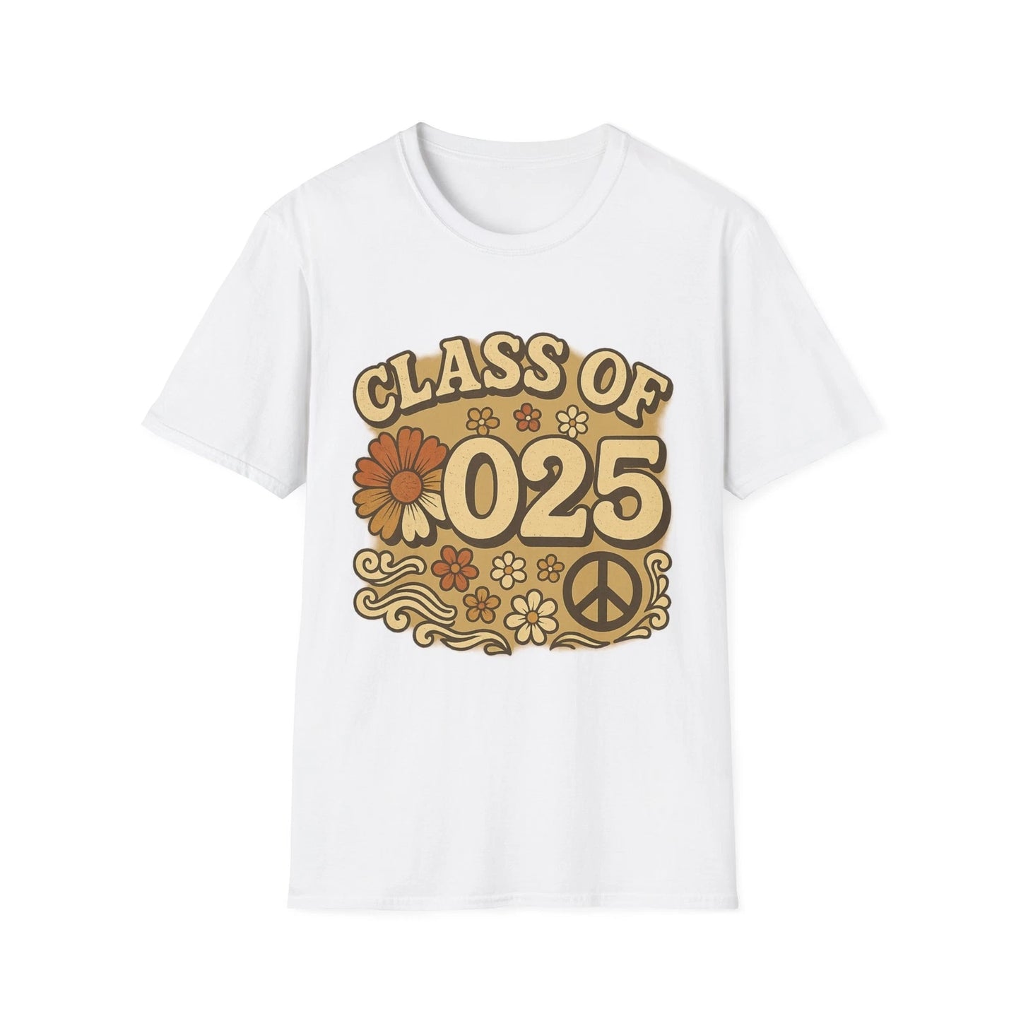 Retro Class of 2025 T-Shirt, Vintage Graduation Tee, Boho Style Shirt