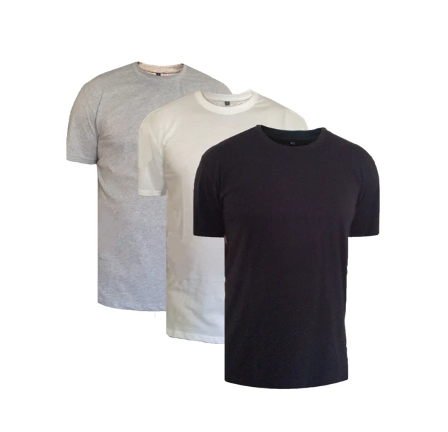 3 pack of Plain Crew Neck cotton T shirts