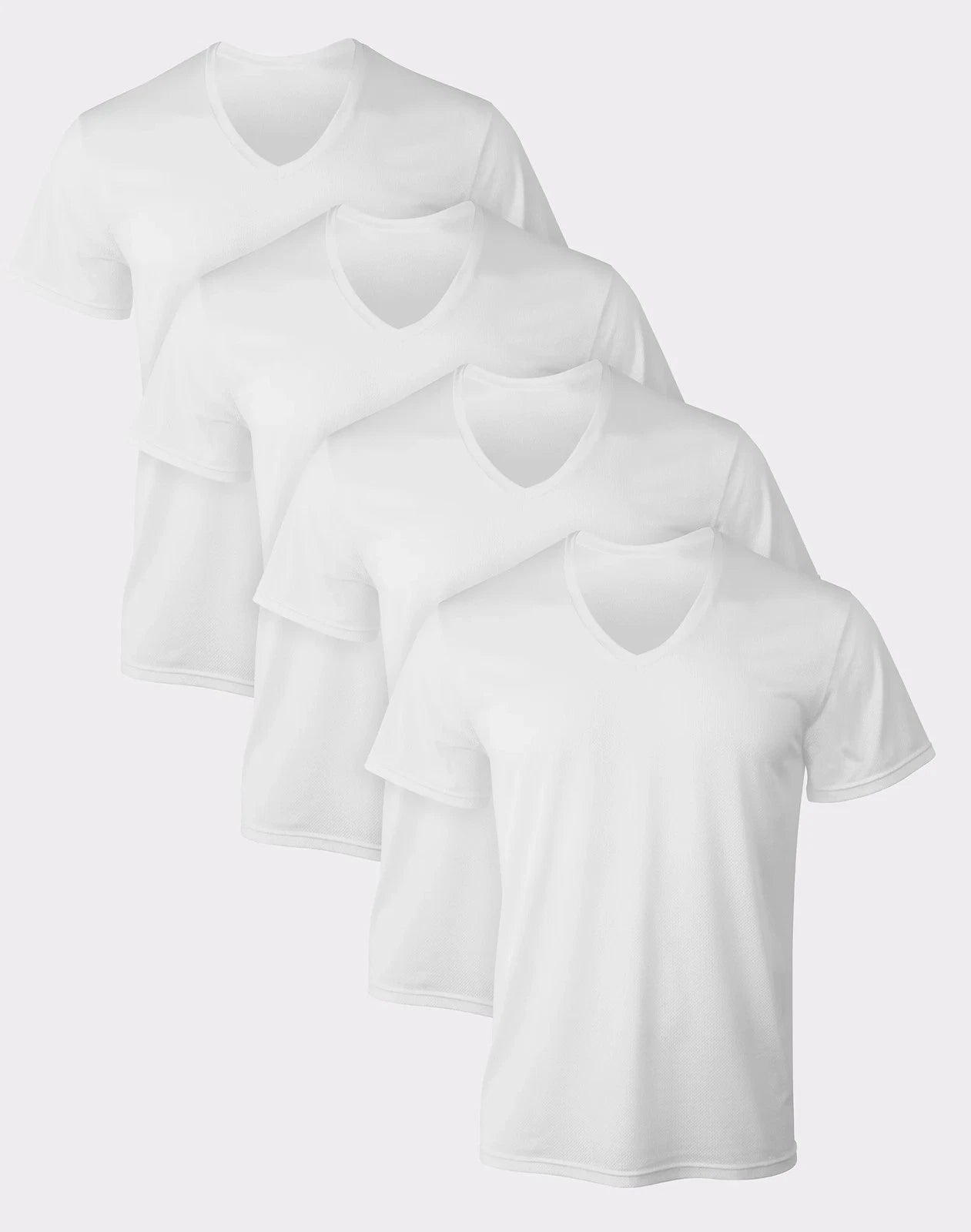 Hanes V-Neck Undershirt 4-Pack T-Shirt Short Sleeve Ultimate Men's X-Temp Mesh