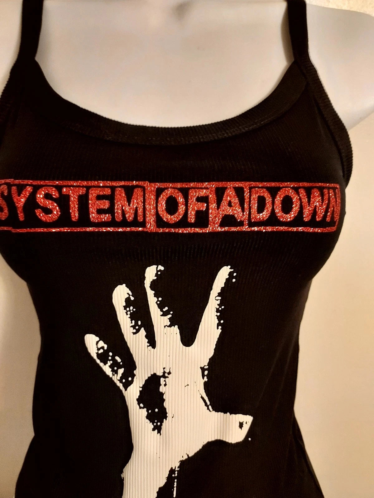 System of a Down Crop top Tank Toxicity self titled hand album Shirt  Glitter