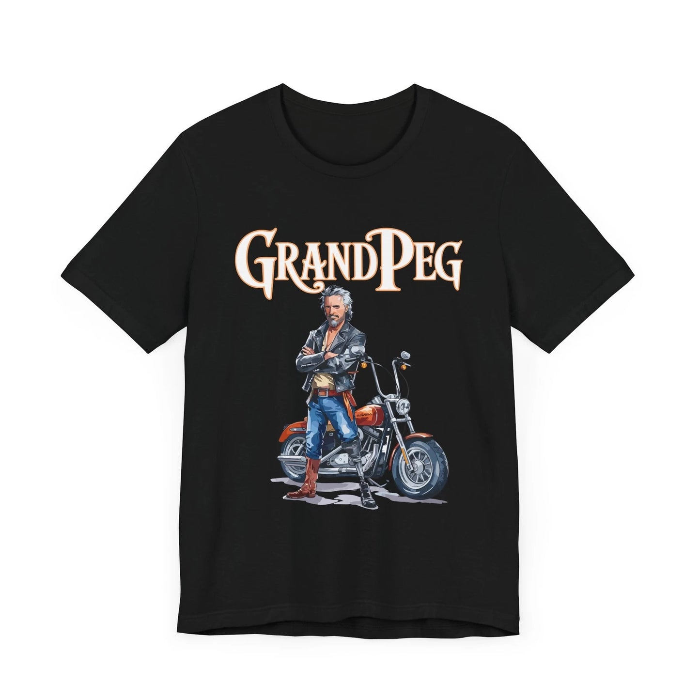 Funny amputee Shirt for Biker Grandpa, Motorcycle Gift, amputation joke t-shirt