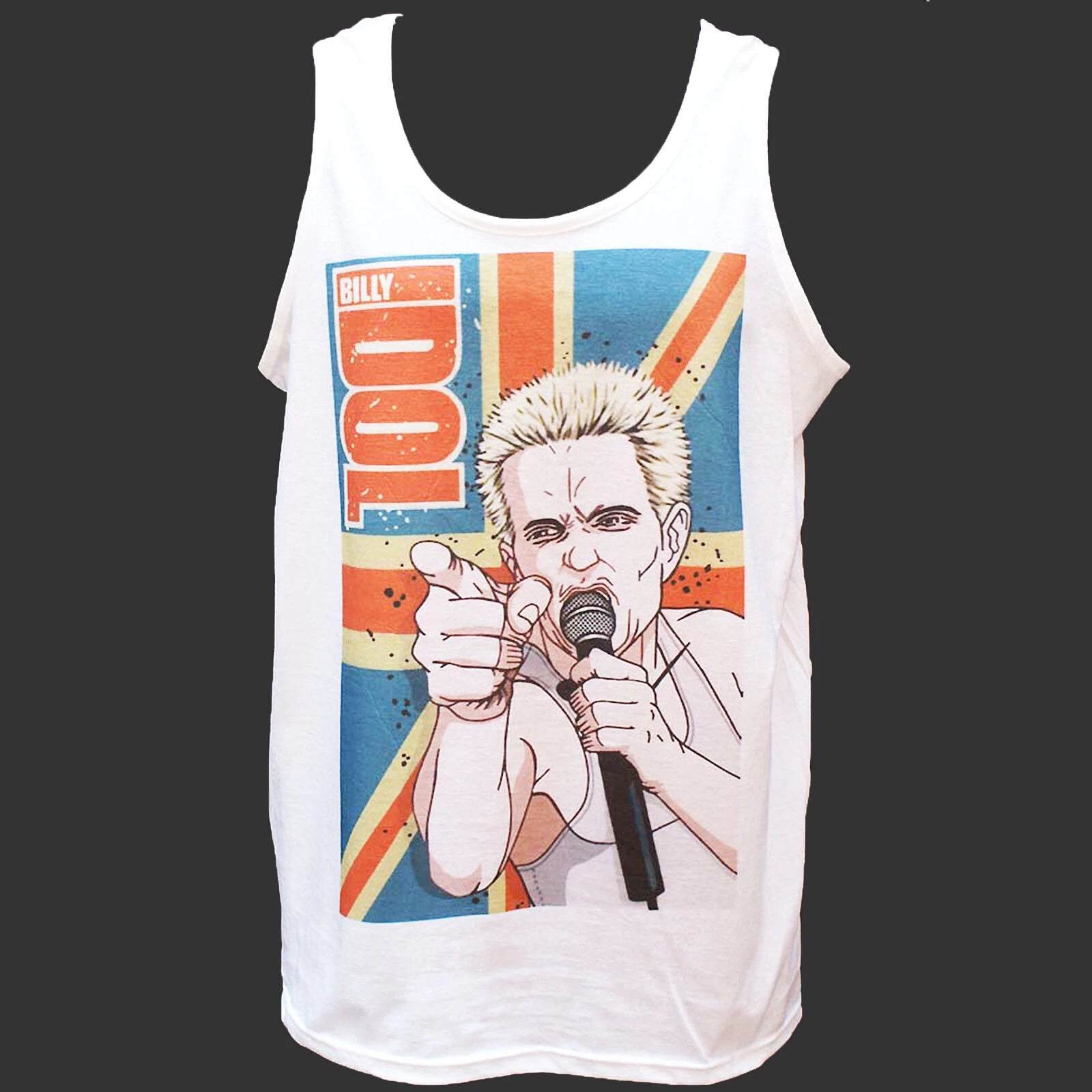 Billy Idol Pop Punk Rock T-SHIRT vest top unisex white S-2XL