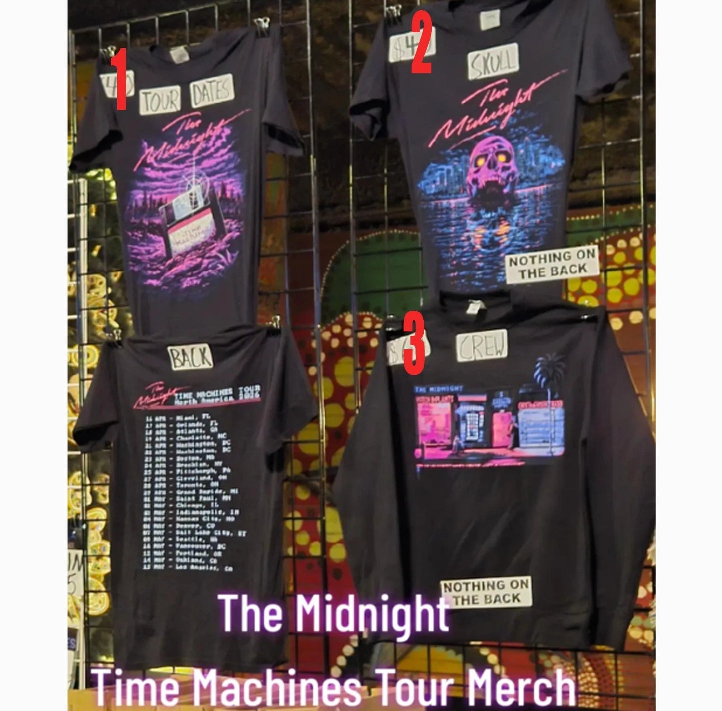 THE MIDNIGHT  Time Machines North America Tour 2026 T shirt reprint