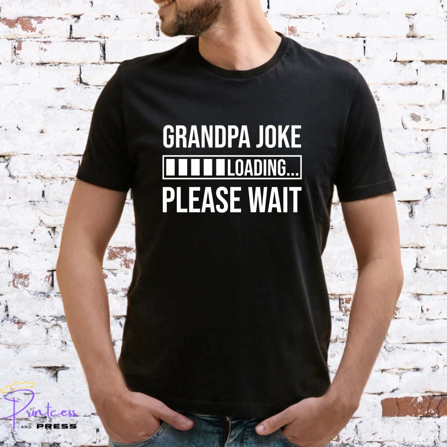 GRANDPA JOKE LOADING T-SHIRT, Gift for him, GRANDAD, XMAS, Various colour prints
