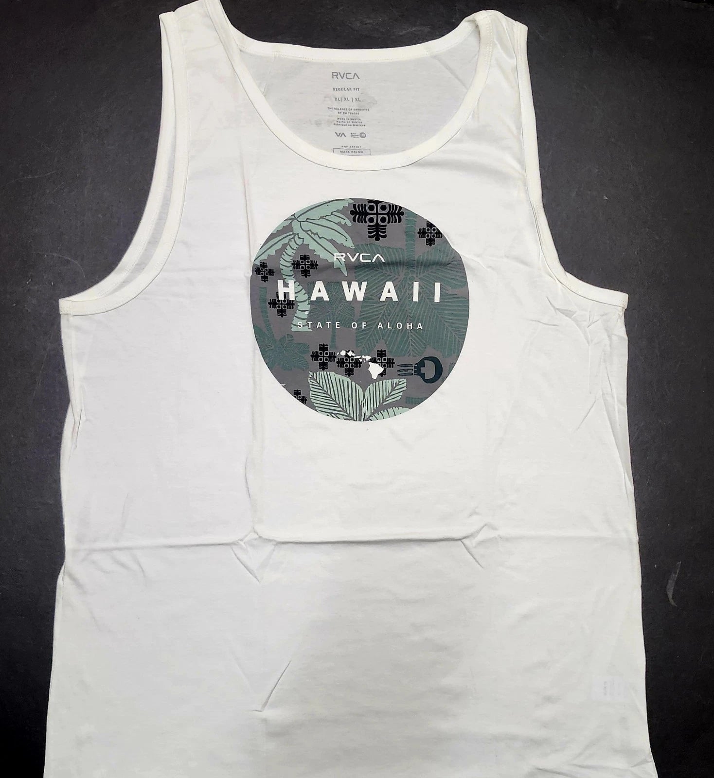 RVCA "ANP  HAWAII ALOHA STATE OF ALOHA"  TANK TOP  XL RARE DESIGN..