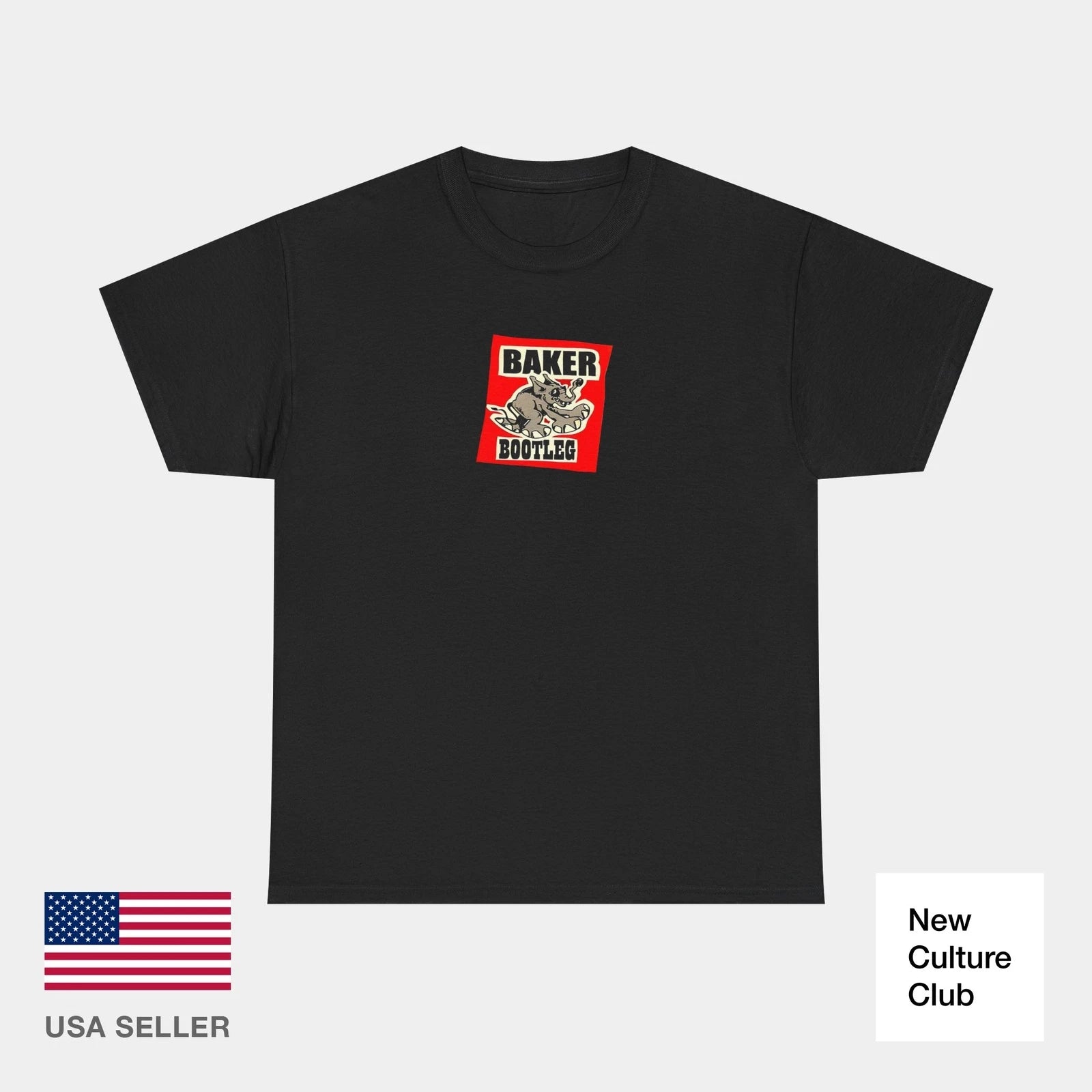 baker bootleg video elephant skateboards Vintage Logo Classic Skate TShirt Print