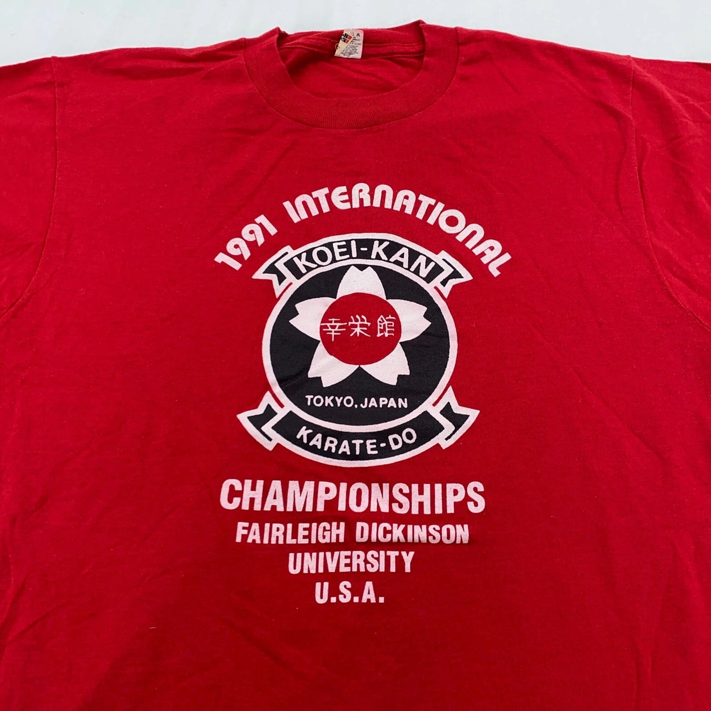 vintage 1991 INTERNATIONAL KARATE CHAMPIONSHIPS T-Shirt M/L martial arts 90s