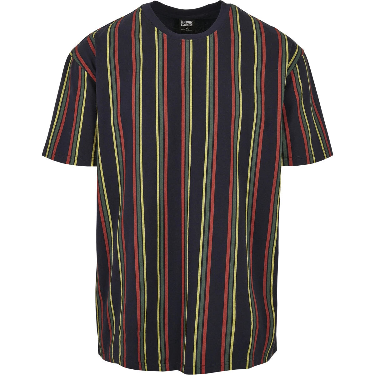 Urban Classics Printed Oversized Retro Stripe Tee T-Shirt Striped Top Colorful