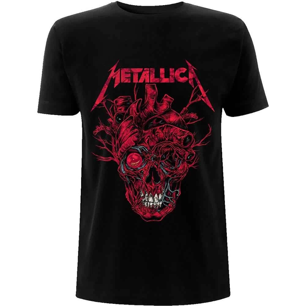 Metallica Heart Skull Official Tee T-Shirt Mens Unisex