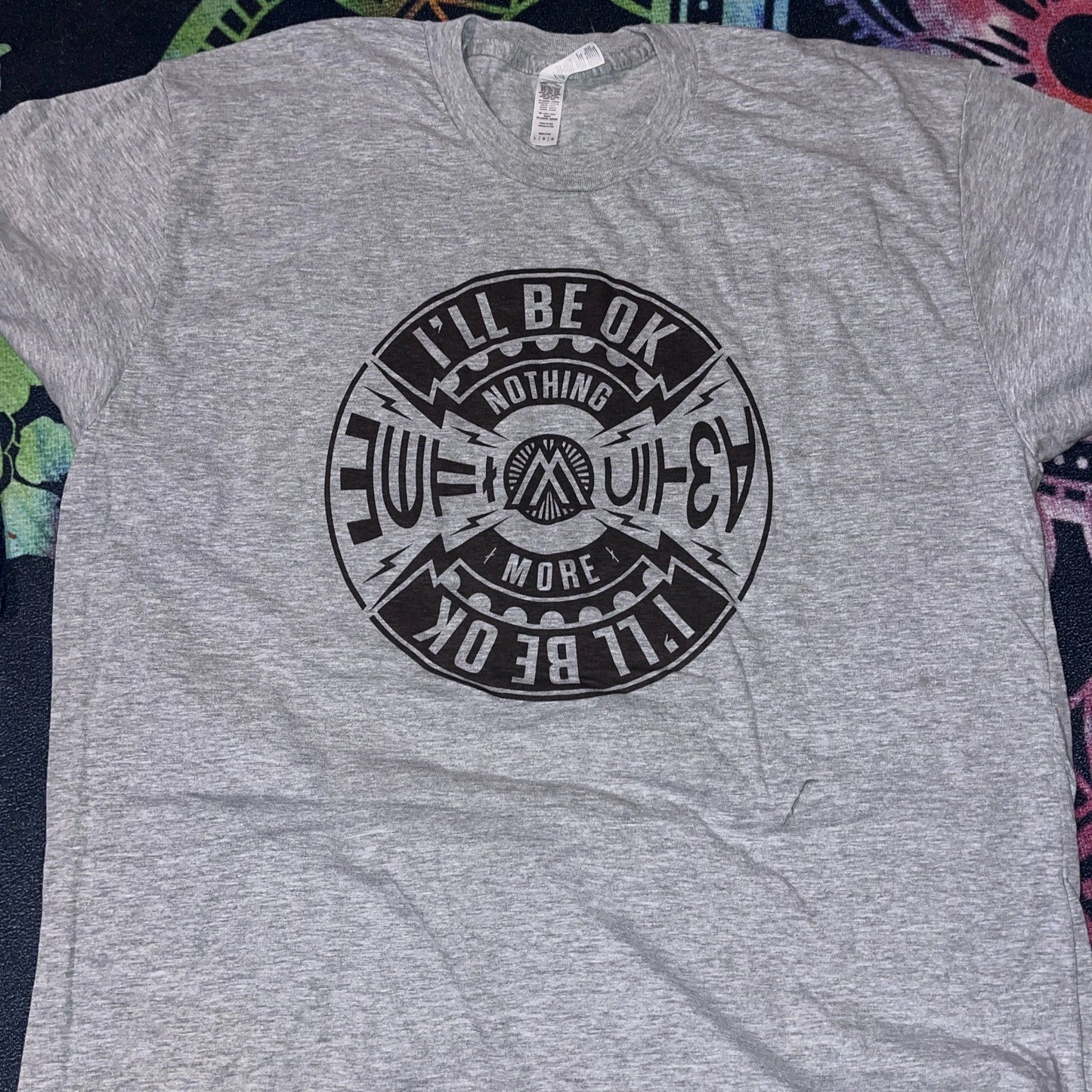 Men's Nothing More I'll Be OK Slim Fit T-shirt Large Heather Gray