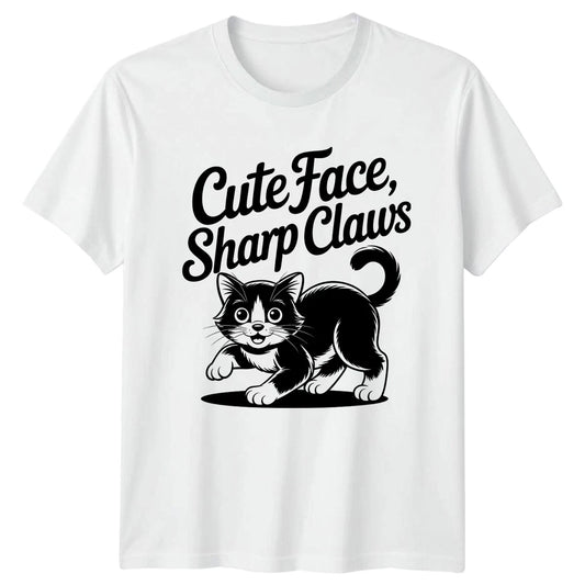 Cute Face Sharp Claws T-Shirt Cat Lovers Birthday Gift For Him And Her