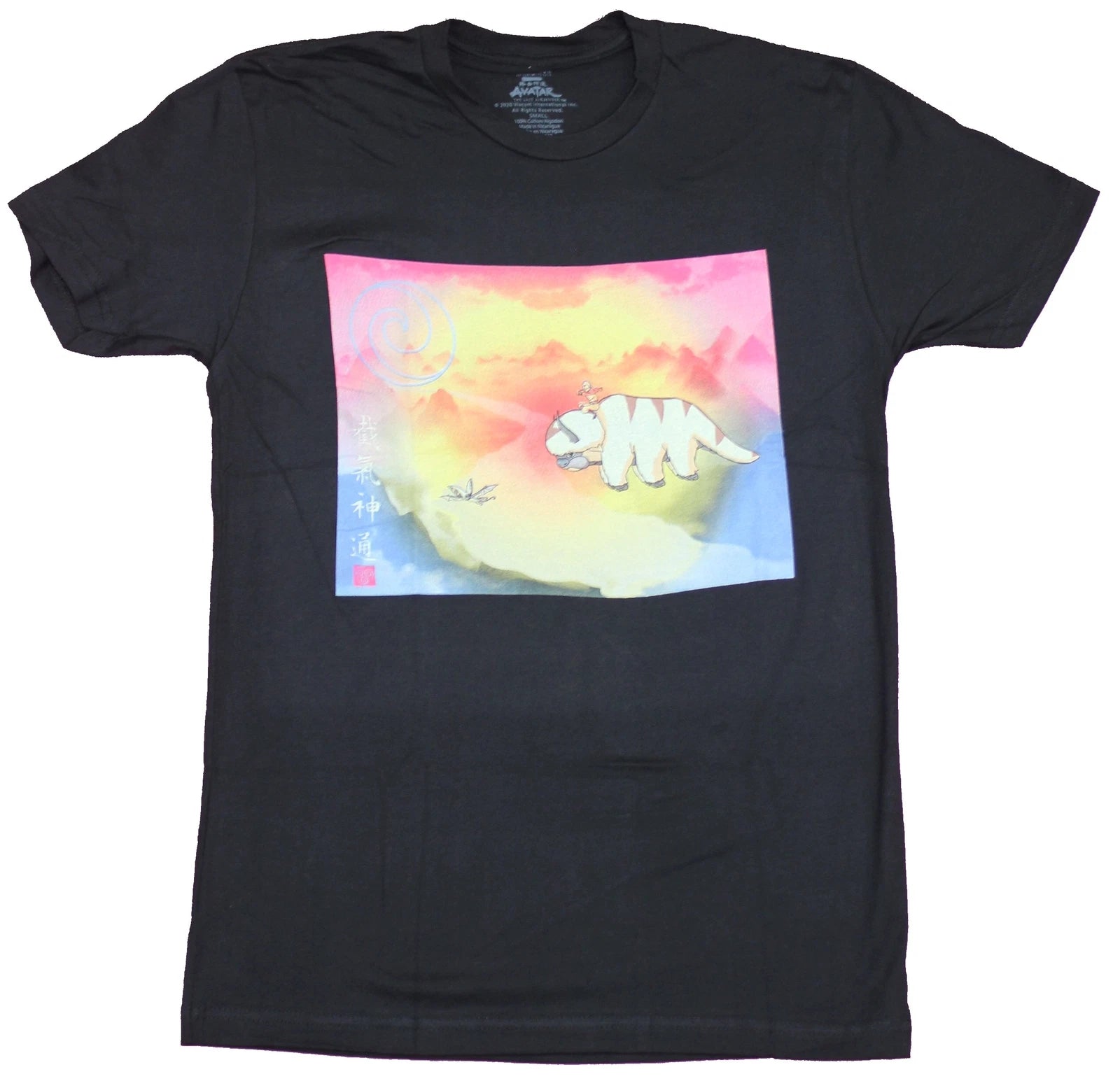 Avatar Last Airbender Adult New T-Shirt  - Flying Bison Rainbow Colors Pic